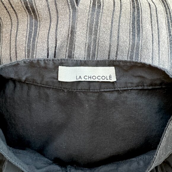 La Chocole Sleeveless Black and Grey Ruffle Dress - XS - Picture 7 of 7